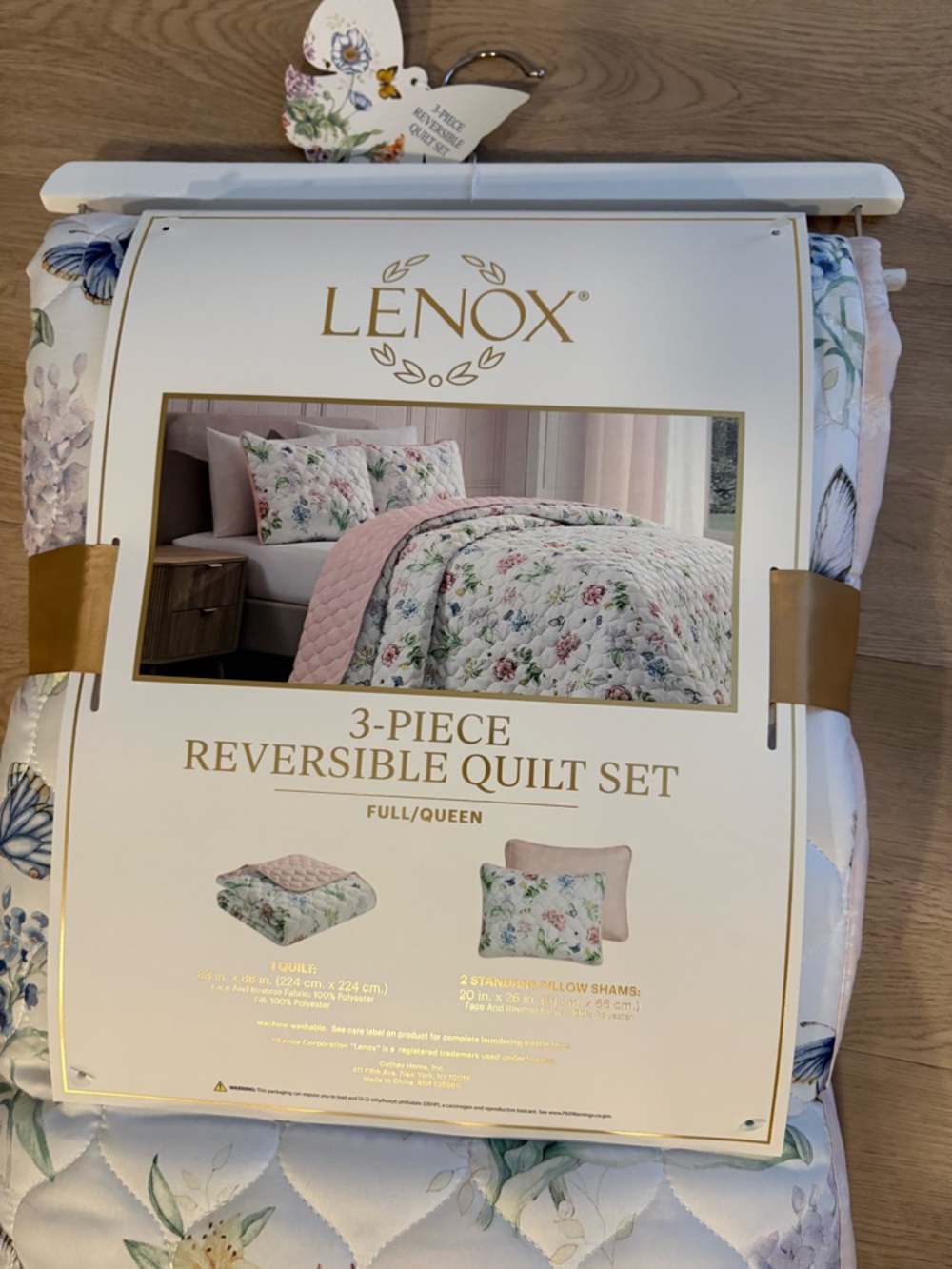 Lenox Butterfly Meadow Reversible Quilt Set Full/Queen